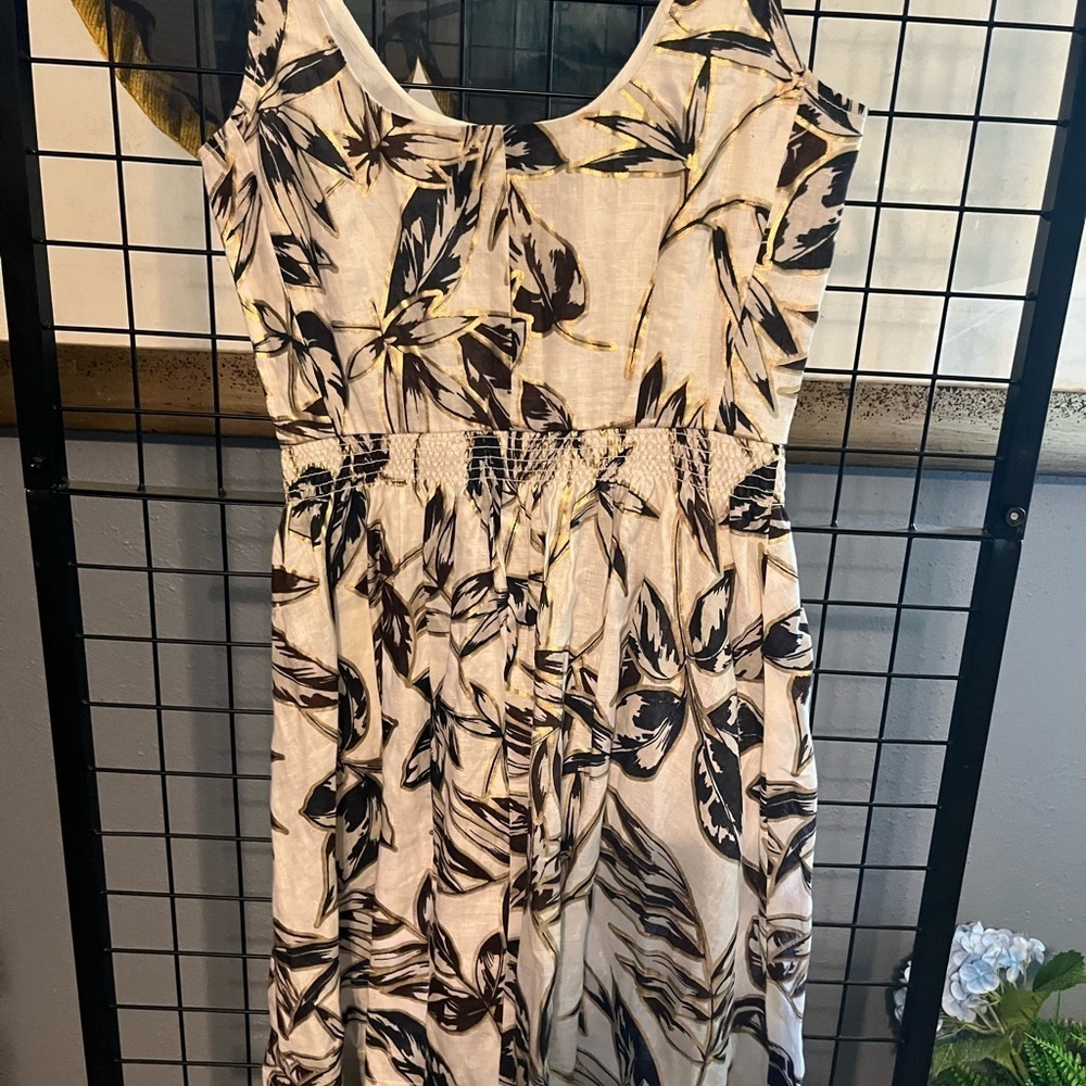 J. Crew Black and White Floral Midi Dress NWOT - Picture 7 of 9